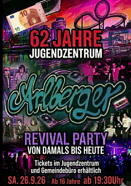 Mit diesem Plakat macht die Gemeinde auf die Arlberger-Revival-Party aufmerksam.
Foto/Plakat: Trintitatisgemeinde Duisburg
