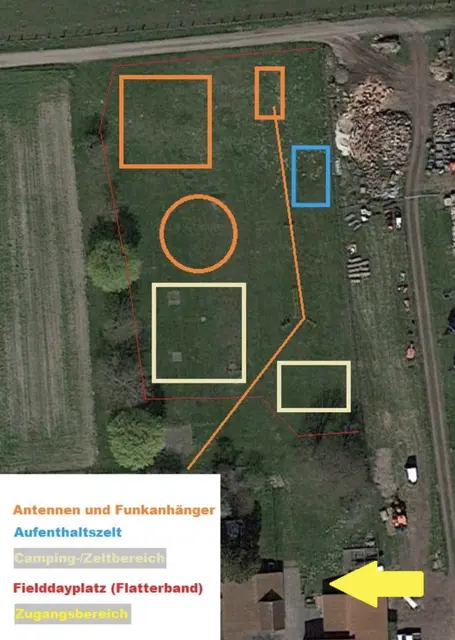 Lage der Einrichtungen Fielddayplatz