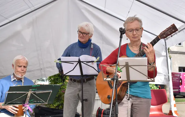 Die Band wachsMus spielte auf dem Fiedelerplatz