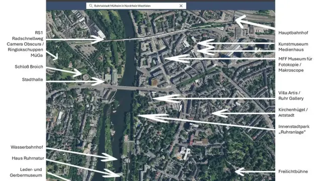 "Die Kulturkarte" alles gut gelegen in der Ruhrtalstadt Mülheim im Herzen der Metropolregion Rhein-Ruhr.