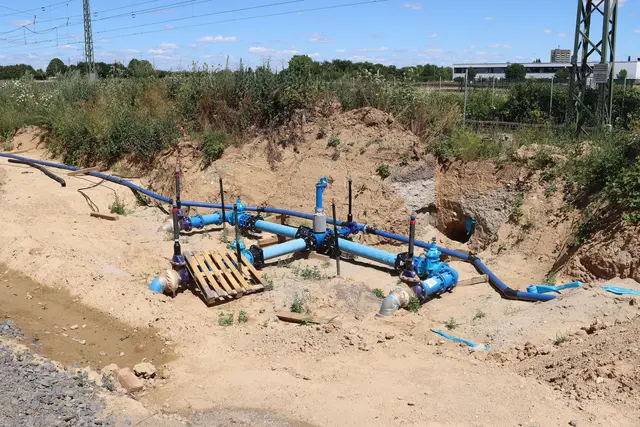 Wasserleitungen in der Verlängerung der Ludwig-Landmann-Straße