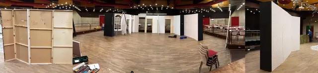 Eindrücke vom Bühnenbildbau mit unseren Standardwänden | Foto: Theater Südstädter Komöd'chen e. V.