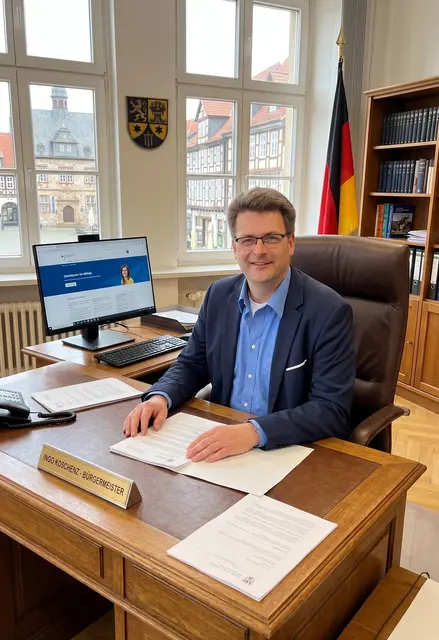 Ingo Koschenz, wird er unser kommender Bürgermeister? Foto: © Wolfgang Decius, KI-generated.