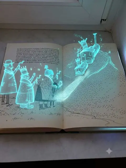 Leseerlebnisse der besonderen Art- durch Gemini visualisiert.