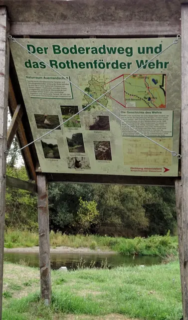 Infotafel am Rothenförder Wehr