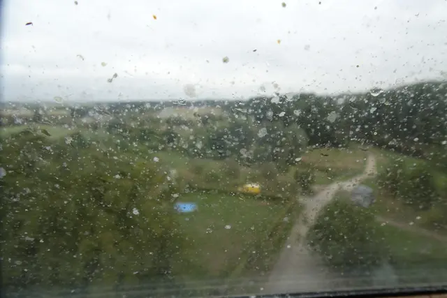 Blick aus dem Fenster des Aussichtsturmes