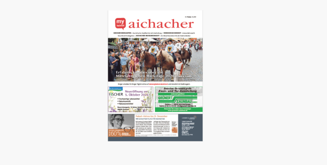 Den „aichacher“ 10/2026 hier als E-Paper lesen! 