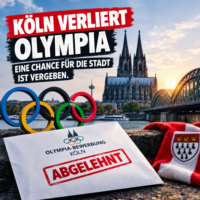 Köln verliert Olympia-Chance, Kritik an Parteien wird laut  | Foto: Symbolbild mit Hilfe von KI erstellt - frei von Rechten Dritter