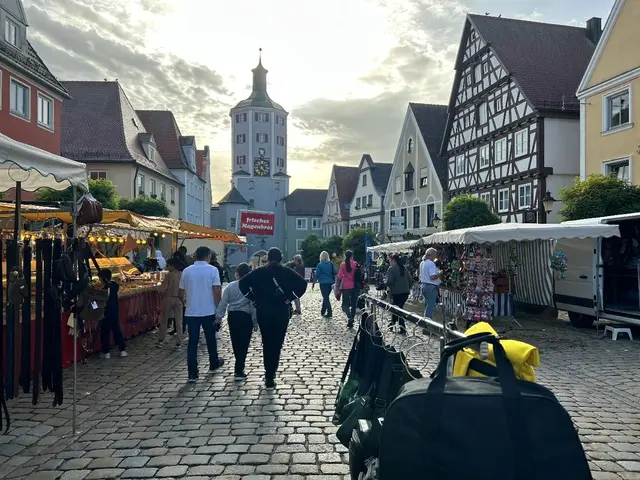 Geöffnete Ladengeschäfte und Marktstände laden am 11. Oktober in die Günzburger Altstadt zum Herbstmarkt ein.  | Foto:  Julia Ehrlich/ Stadt Günzburg
