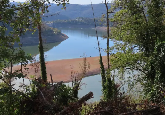 Auf dem Weg zum "Schloss" kann man auch ab und zu mal einen Blick durch die Bäume auf den "Edersee" werfen. | Foto: M. A.