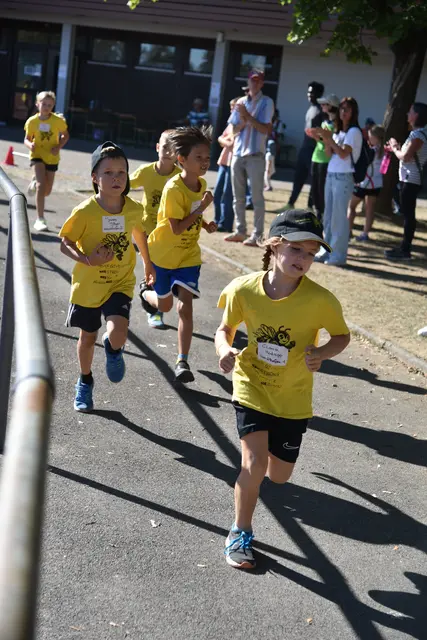 Die U10 beim Transportlauf. | Foto: M. Linder 