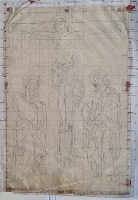 Arbeitsfoto, Skizze Ferdinand Wagners für Hafenreuth, Inv Nr. 503 Graph Slg Schwabmünchen | Foto: Kulturbüro &amp; Museum und Galerie (MUGS)