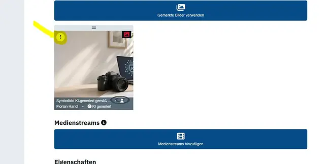 Da viele nicht zu wissen scheinen, wie sie die Bilder bearbeiten und den Bildautor einfügen können ein kleiner Hinweis. Wenn Sie die Artikelbearbeitung offen haben und bei den hochgeladenen Fotos auf die drei waagrecht angeordneten Punkte klicken öffnet sich ein Menü zur Bearbeitung der Fotos. | Foto: Florian Handl