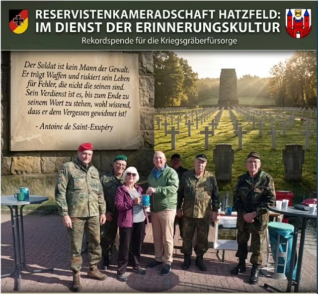 Reservistenkameradschaft Hatzfeld sammelt für die Kriegsgräberfürsorge 