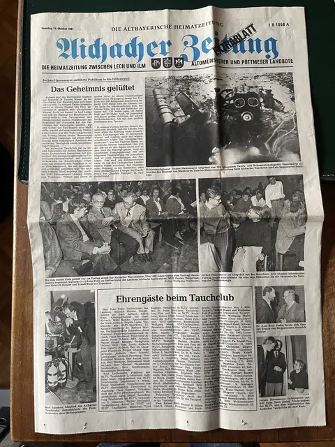 Bericht der Aichacher Zeitung vom 10.10.1991 | Foto: Axel Kern