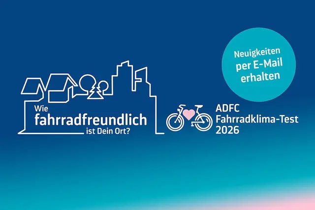 Mach JETZT online mit beim FahrradKlima-Test 2026! | Foto: Allgemeiner Deutscher Fahrrad-Club ADFC e.V., Berlin