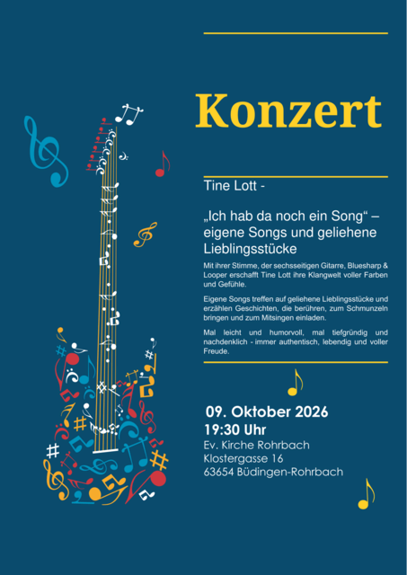 Mit ihrer Stimme, der sechsseitigen Gitarre, Bluesharp &amp; Looper erschafft Tine Lott ihre Klangwelt voller Farben und Gefühle. | Foto: Tina Lott