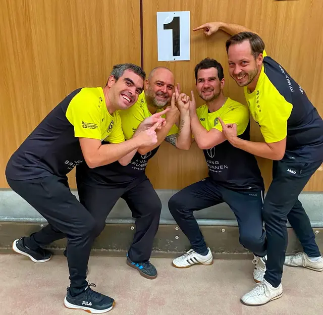 Die Deutschen Mannschafts-Meister im Boccia: Markus Schwab, Vito D' Arca, Alex Jung und Jakob Kraus. | Foto: Jakob Kraus