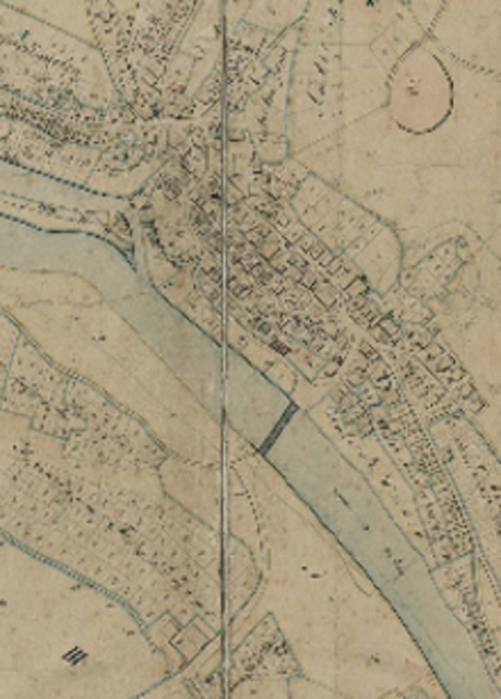 Karte von 1832 Hatzfeld und der Edersteg/Ederbrücke aus Holz