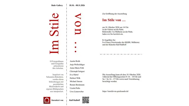 iesmal haben sich gleich zehn kreative Köpfe aus der Region einer gemeinsamen künstlerischen Aufgabe unter der Leitung von Ruhrpreisträger Ralf Raßloff gestellt. Mit dabei sind Anette Reith, Anja Wollschläger, Anna-Maria Früh, Christoph Settgast, Eva Härtel, Herbert Wilk, Michel Jansen, Renate Beckmann, Ursula Poths und Uwe Linneweber. | Foto: Christoph Settgast