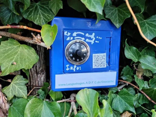 Tresor am Geocache: Bedienungsanleitung per QR-Code. | Foto: ＡＤＦＣ Langenhagen