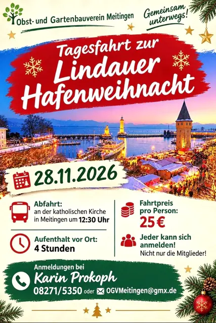 Tagesfahrt zur Lindauer Hafenweihnacht | Foto: Obst- und Gartenbauverein Meitingen