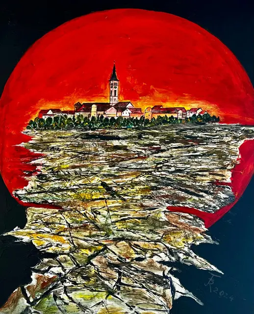 Friedberger Kunstspechte e.V. - Ausstellung "Emotionen" - Die Friedberger Kunstspechte, ein Verein mit 30 Mitgliedern, sind seit 1993 eine Interessengemeinschaft von Malerinnen und Malern. Nach ihrer aktuellen Ausstellung „Emotionen“ im „Kunstspechte-Nest“ steht ein Umzug in neue Räume an. Im Bild "Es wird wärmer" von Franz Reißner | Foto: Franz Reißner