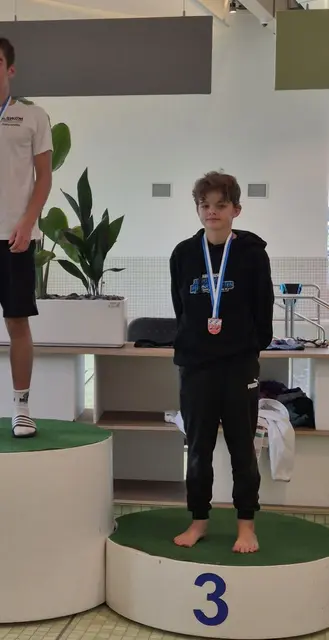 Moritz Salcher, Bronze über 50 Meter Freistil  | Foto: Edith Salcher