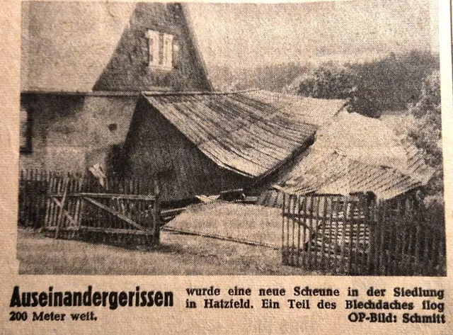 Unwetter 1957 in Hatzfeld