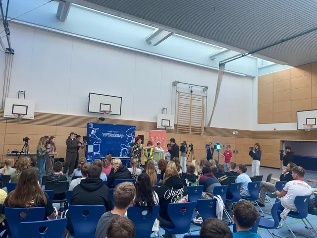 Foto: "And Action!" hieß es an der Mittelschule in Meitingen. (Bild: Sandra Eberhardt-Remmele)