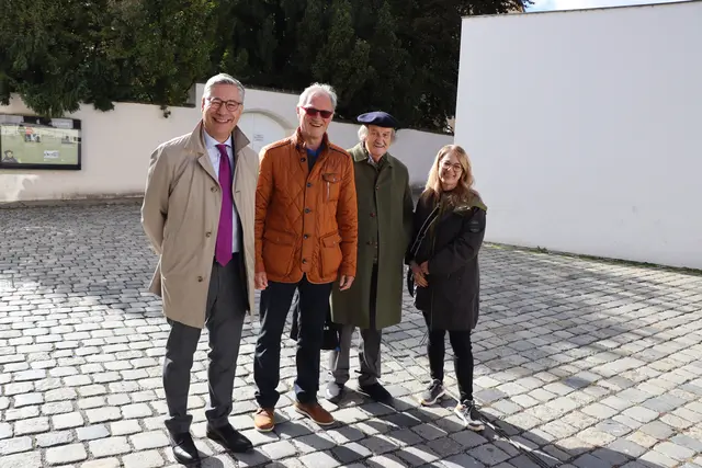 von links Alexandre Vulic-Dr. Veit Stoll- Klaus Hopp-Claudia Bayer | Foto: Marianne Stenglein