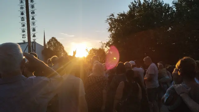 ein letzter Blick zur Sonne