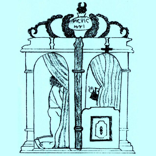 Beichtstuhl St. Martin, Batzenhofen | Foto: Theatergruppe St. Martin, Batzenhofen