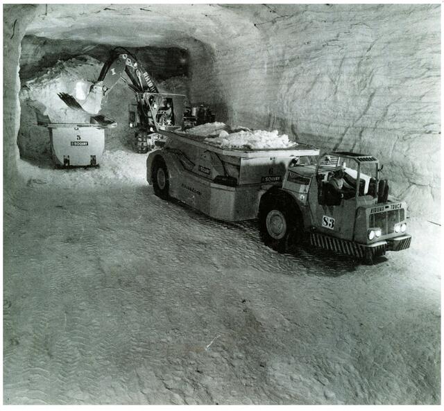 Abtransport des Salzes mit dem Kirunatruck