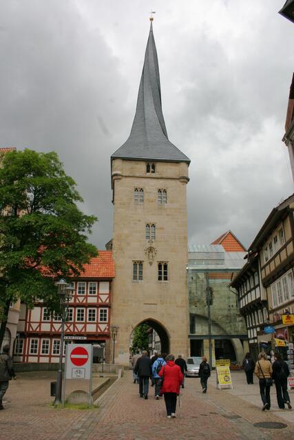 Der Westerturm mit seiner gedrehten Spitze.