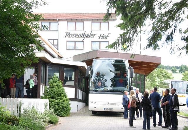Ankunft vor dem Rosenthaler Hof.