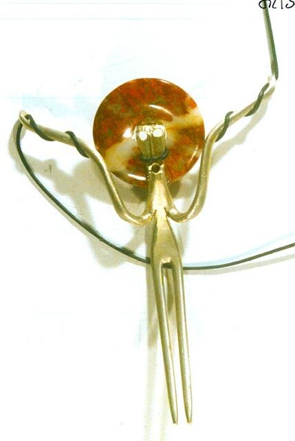 Hombre - Silbergabel und Karneolscheibe