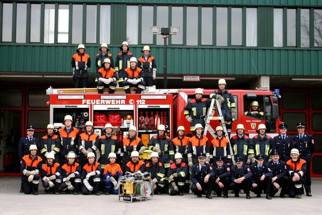 die Batzenhofener Wehr beim 130-jährigen Jubiläum