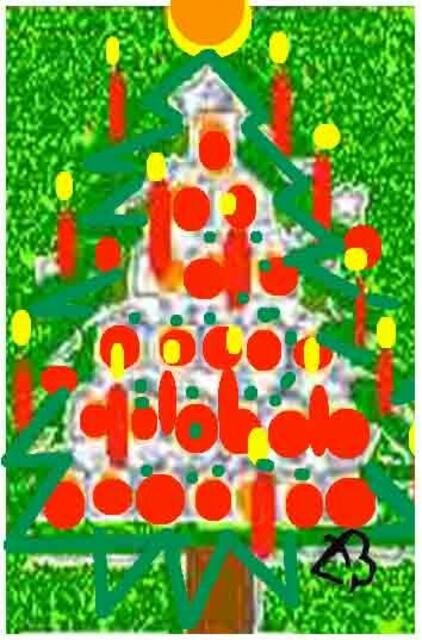 Christbaum als Adventskalenderdeckblatt
