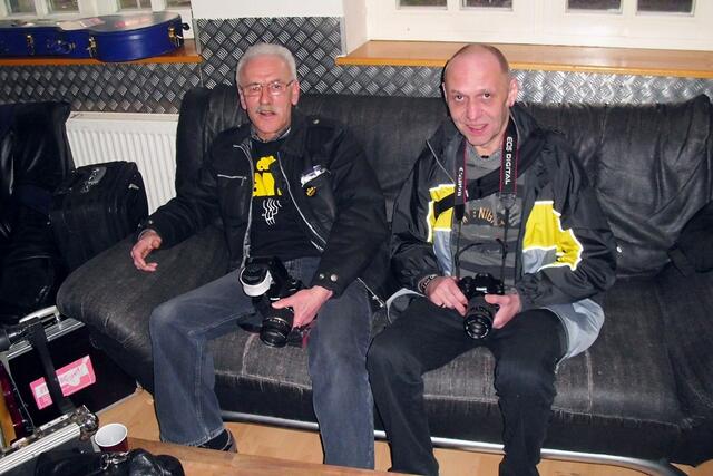 Hannover 18.03.11 - MyHeimat-Reporter Reinhold Peisker und Claus Stricks