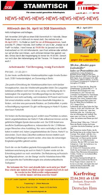 Stammtisch 6. April 2011