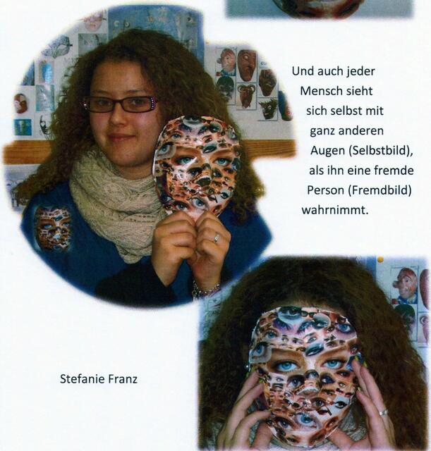 Stefanie Franz mit Ihrer Maske:"Augen"