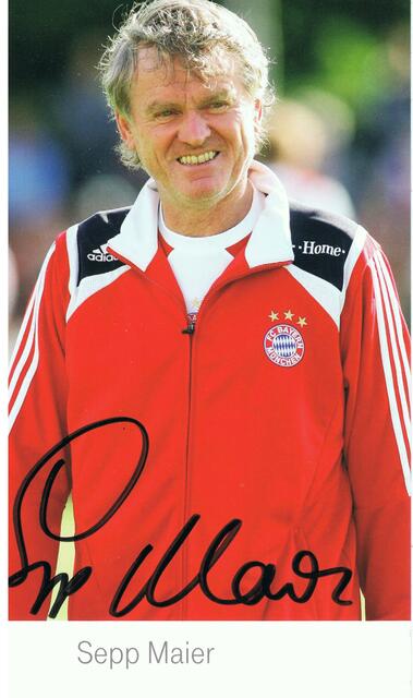 Das Autogramm von Sepp Maier