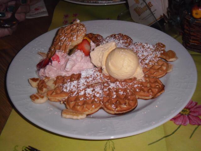 Eine leckere Waffel vom Waffelhaus