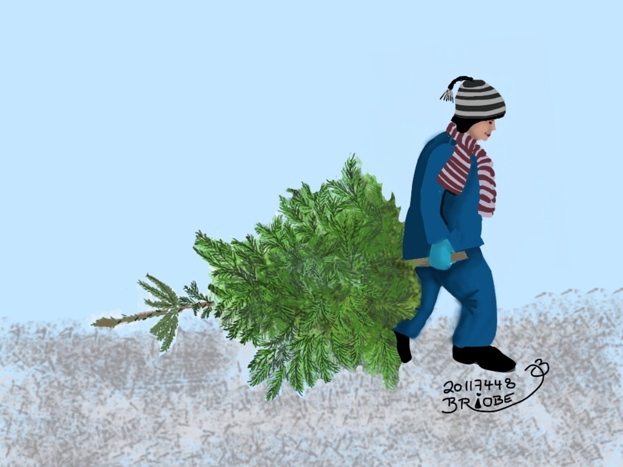 Der letzte Weihnachtsbaum 3.Teil > Der kleine Junge und der Tannenbaum