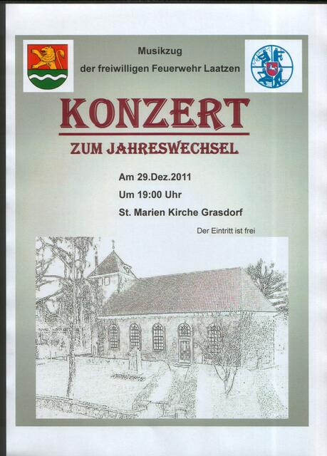 Plakat für Konzert zum Jahreswechsel 2011