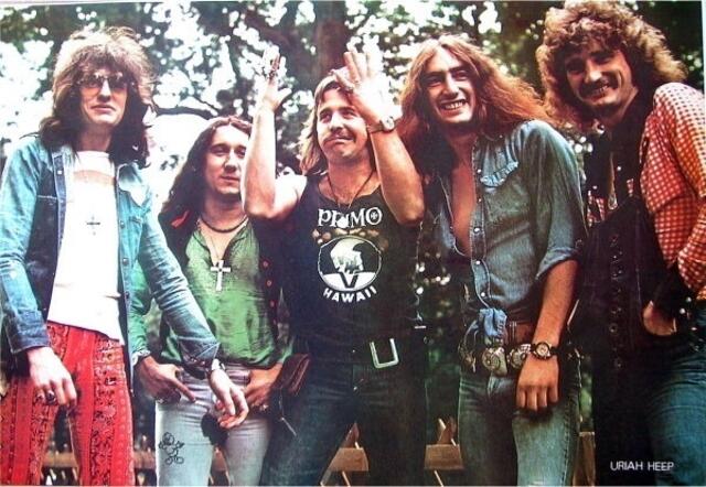 Uriah Heep mit David Byron (rechts) 1975 | Foto: Poster