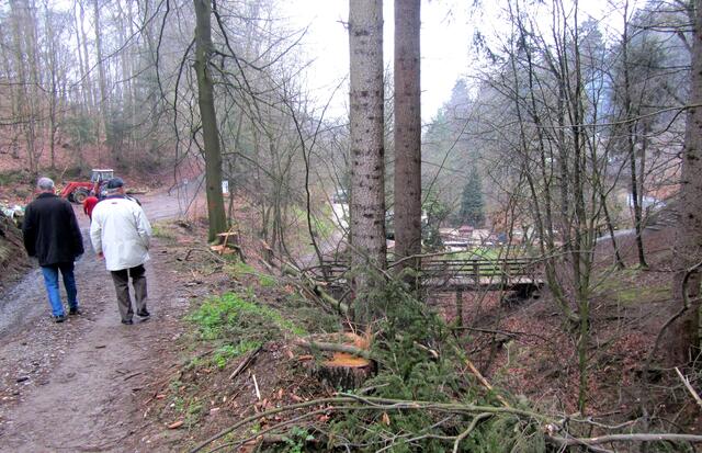 Die  "Teufelbrücke" vorn rechts