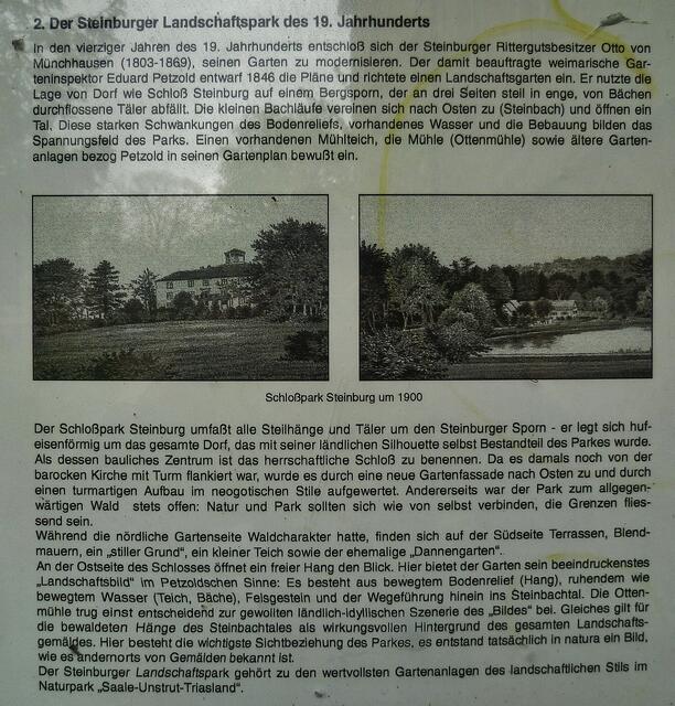 Schlosspark Steinburg um 1900 !