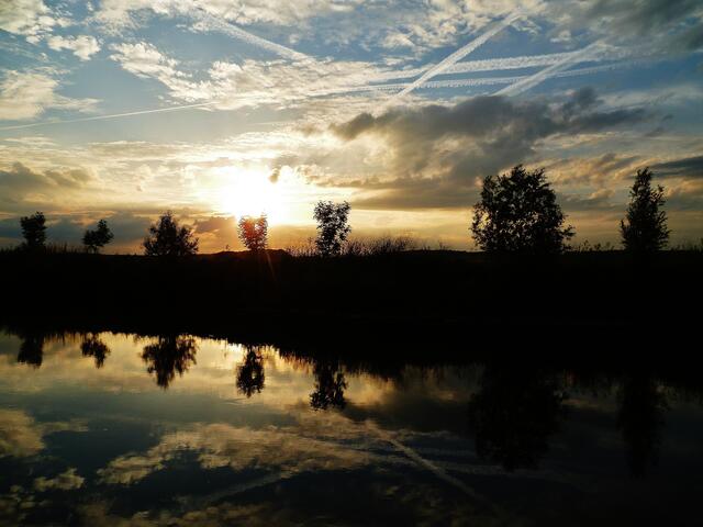 Flussspiegelung - Sonnenuntergang !